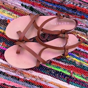 brown strappy sandals